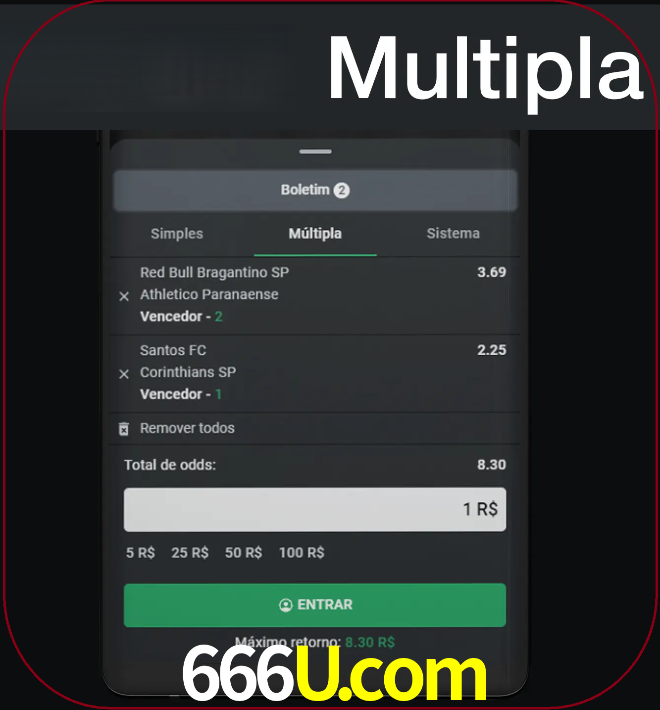 Faça apostas mais valiosas com mais de duas apostas.