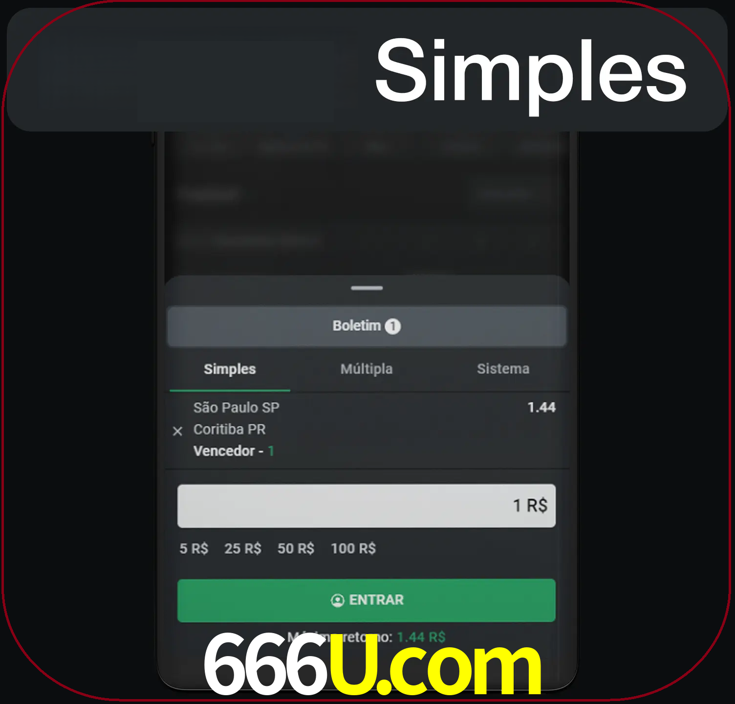 Ganhe seu dinheiro certo com uma única aposta.