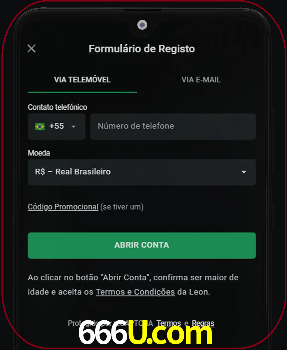 Abra o aplicativo e inicie o processo de registro.